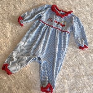 Trotter Street Kids Blue Stripe One Piece